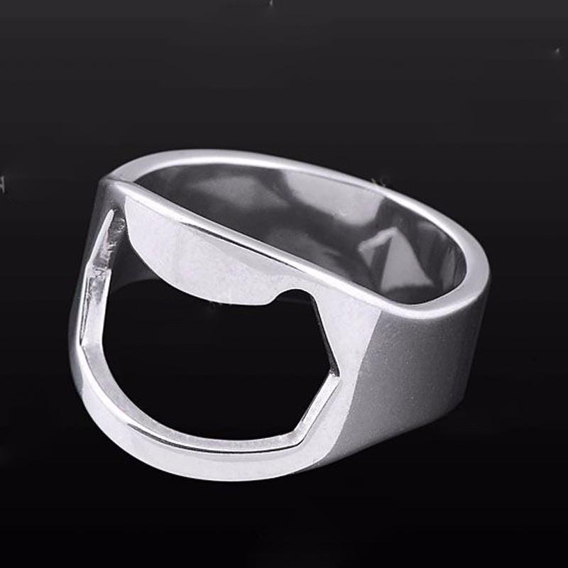 Cool Stainless Steel Bottle Cap Opener Ring Rings