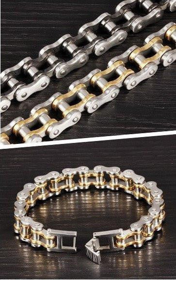 Cool Stainless Steel Men's Biker Chain Bracelet Bracelets