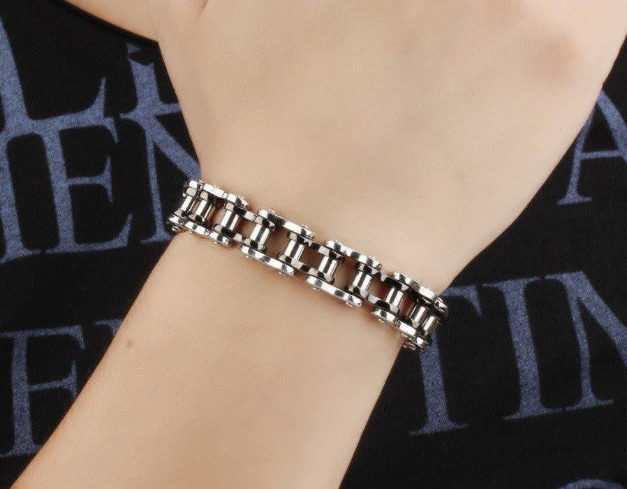 Cool Stainless Steel Men's Biker Chain Bracelet Bracelets