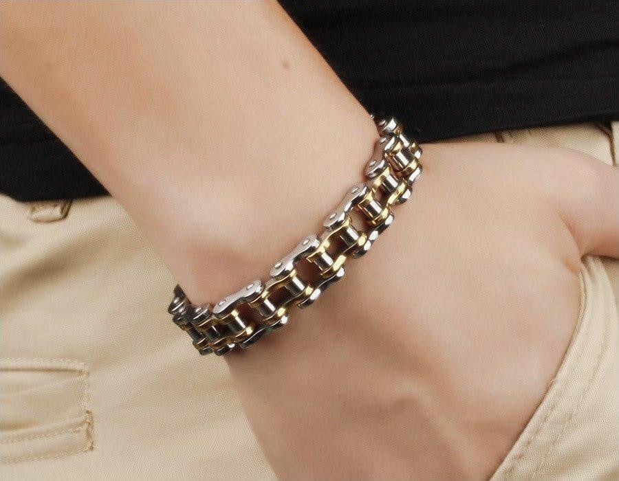 Cool Stainless Steel Men's Biker Chain Bracelet Bracelets