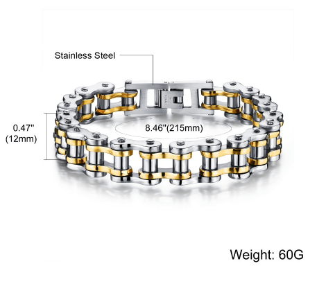 Cool Stainless Steel Men's Biker Chain Bracelet Bracelets