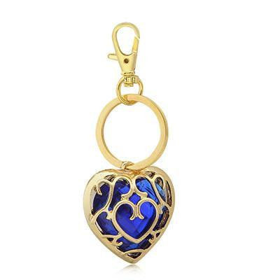 Hollow Heart Pendant Necklace blue keychain Necklaces