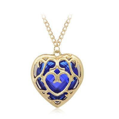 Hollow Heart Pendant Necklace blue necklace Necklaces