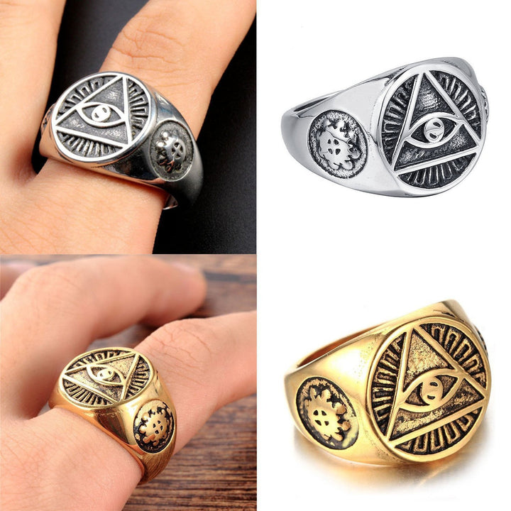 Illuminati Signet Ring Men Men's Ring