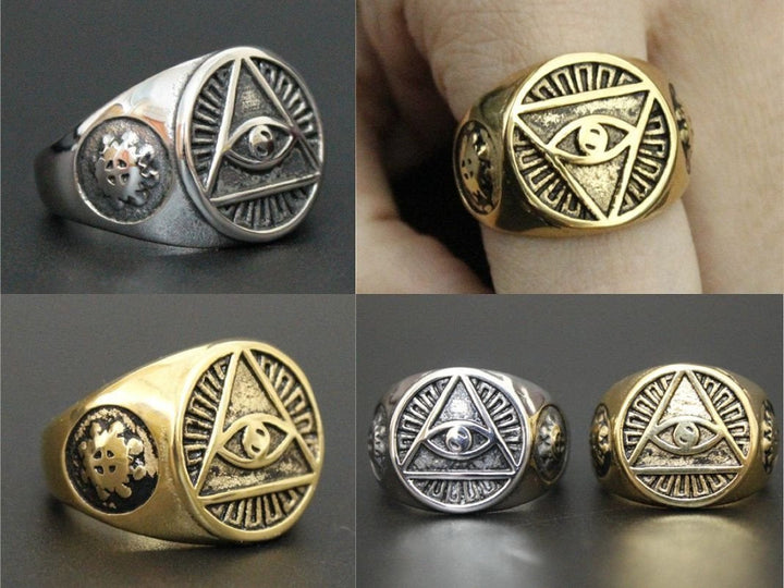 Illuminati Signet Ring Men Men's Ring