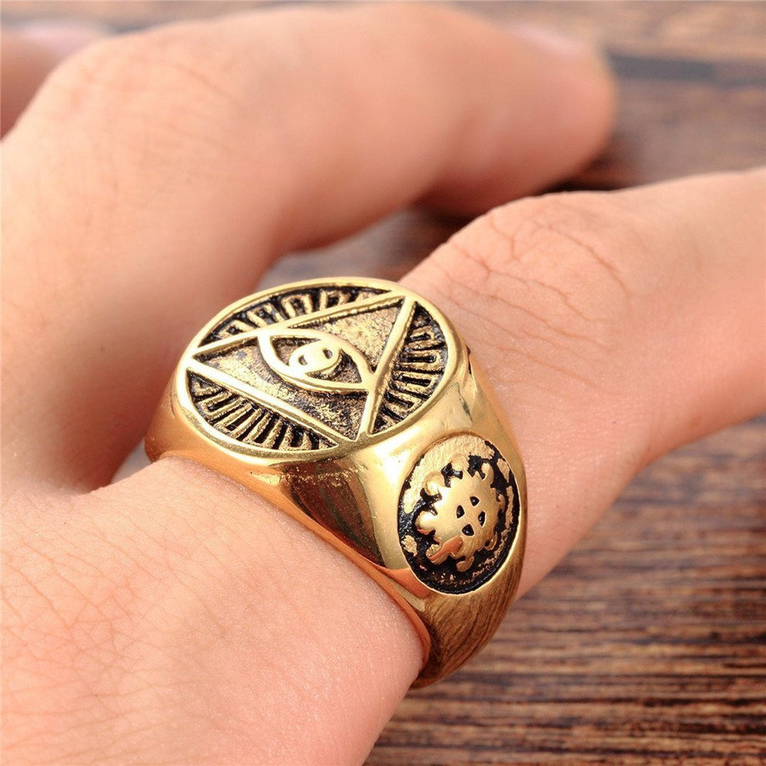 Illuminati Signet Ring Men Men's Ring