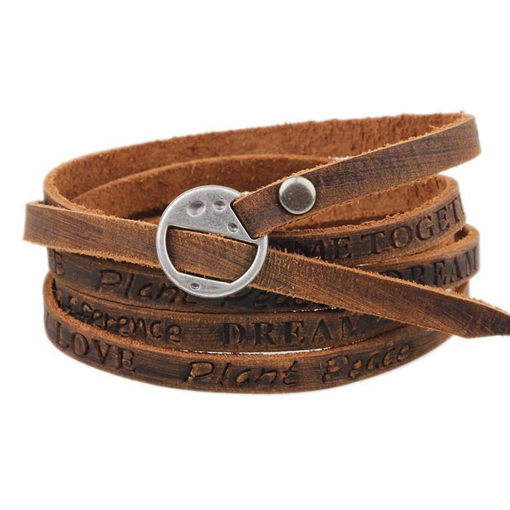 Inspirational Multi-layer Genuine Leather Bracelet Inspirational Bracelets