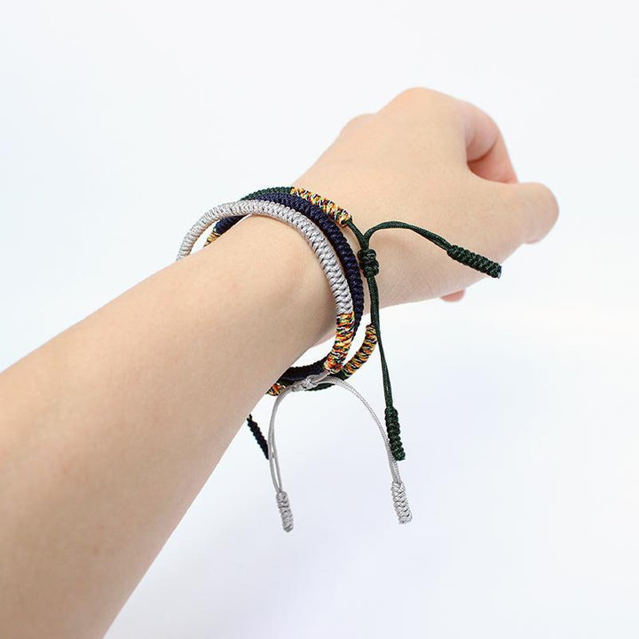 Lucky Handmade Buddhist Knots Serenity Rope Bracelet Bracelets