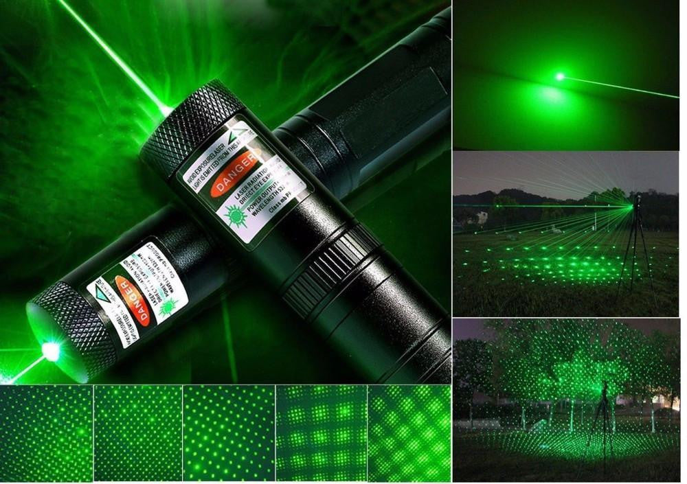 Military 532nm Green Star Burst Laser Pointer Green Lights