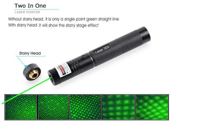 Military 532nm Green Star Burst Laser Pointer Lights