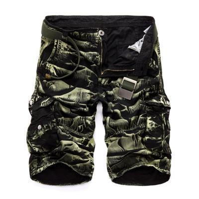 Military Cargo Shorts Black Green / 29 Men's Wear