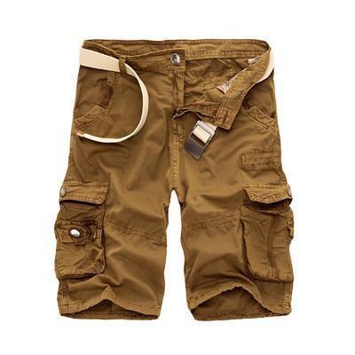 Military Cargo Shorts Light Brown / 29 Men's Wear