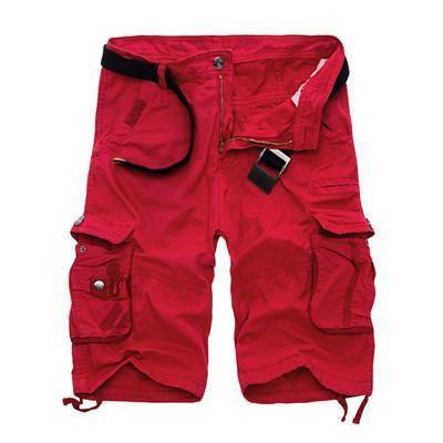 Military Cargo Shorts Red / 29 Men's Wear