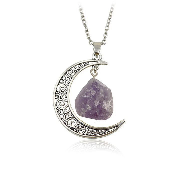 Moon Amethyst Necklace style2 Necklaces