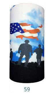 Multifunctional Seamless Bandana Sky USA Soldiers Bandana