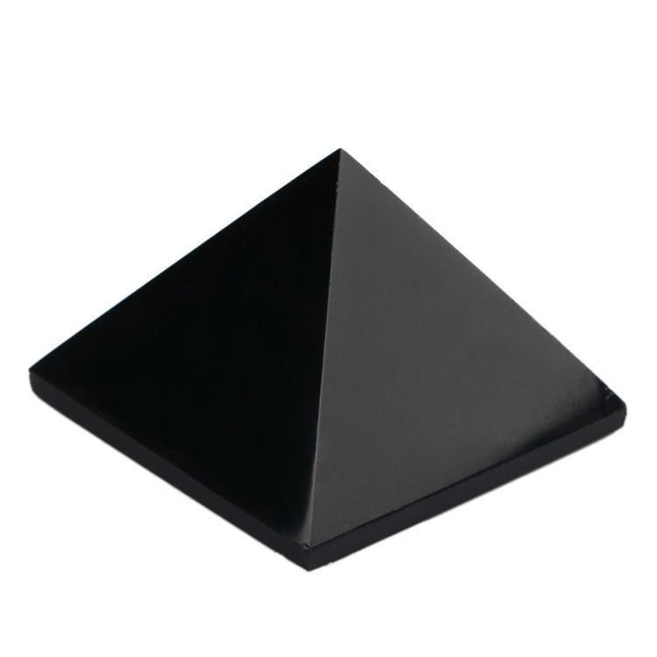 Reiki Charged Crystal Stone Pyramids Black obsidian Pyramids