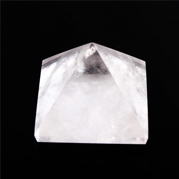 Reiki Charged Crystal Stone Pyramids Clear crystal Pyramids