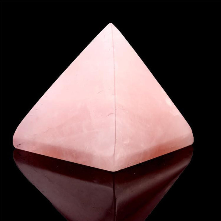 Reiki Charged Crystal Stone Pyramids Rose quartz Pyramids