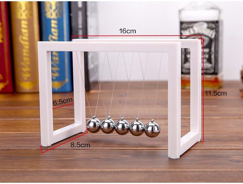 Square Framed Newton Cradle Steel Ball Pendulum Perpetual Motion