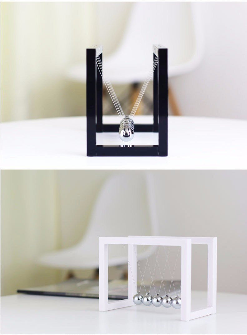 Square Framed Newton Cradle Steel Ball Pendulum Perpetual Motion