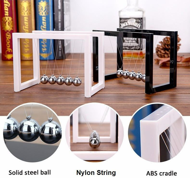 Square Framed Newton Cradle Steel Ball Pendulum Perpetual Motion