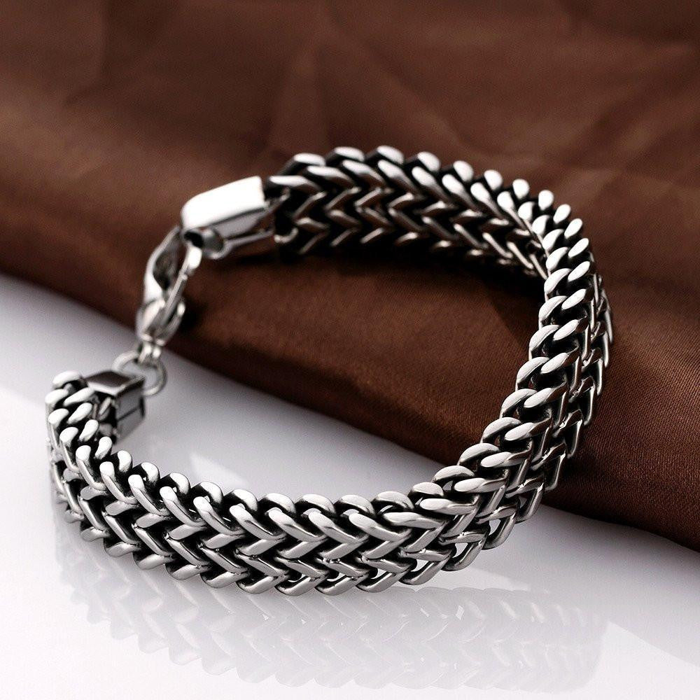 Stainless Steel Double Side Snake Chain Bracelet Bracelets