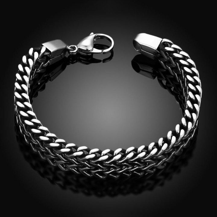 Stainless Steel Double Side Snake Chain Bracelet Bracelets