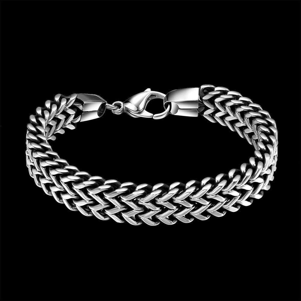 Stainless Steel Double Side Snake Chain Bracelet Bracelets