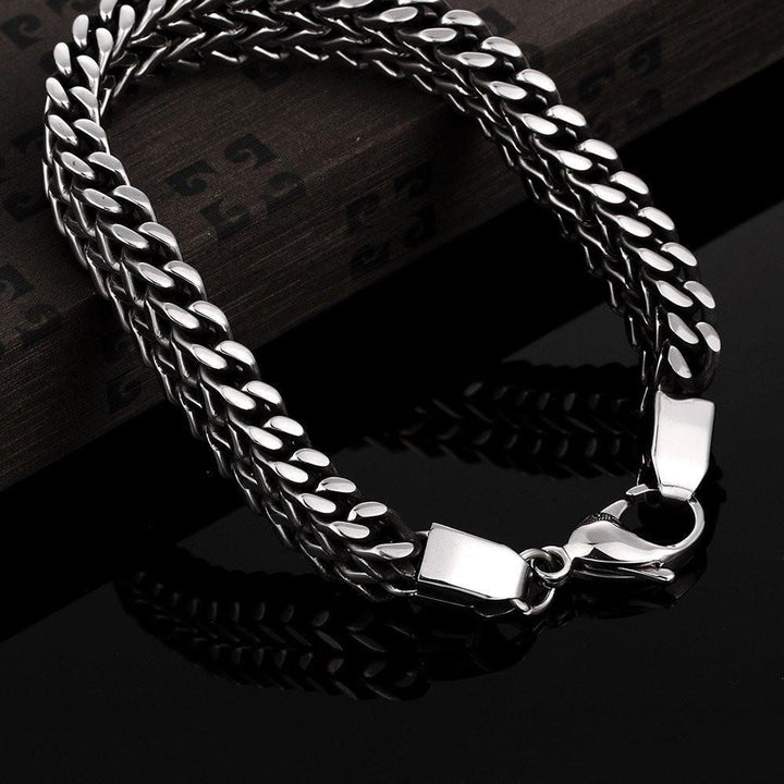 Stainless Steel Double Side Snake Chain Bracelet Bracelets