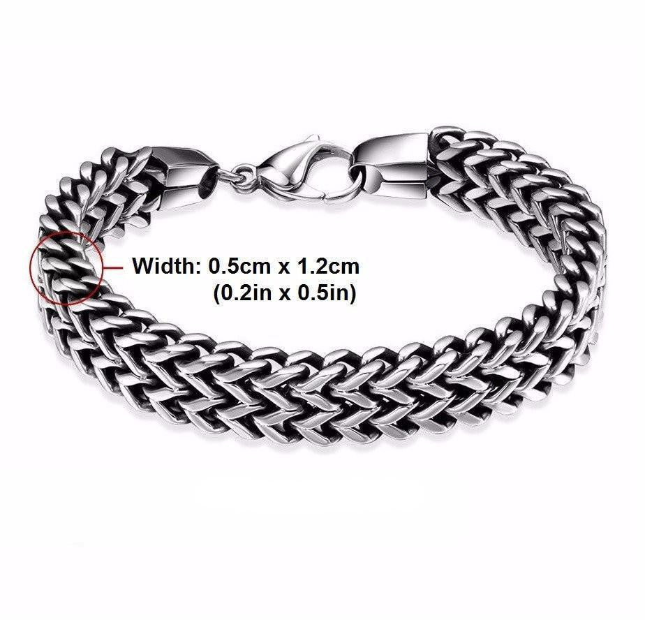 Stainless Steel Double Side Snake Chain Bracelet Bracelets