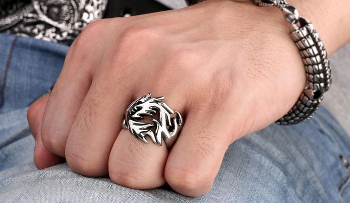 Stainless Steel Dragon Rings Rings