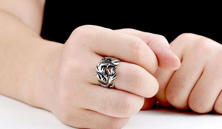 Stainless Steel Dragon Rings Rings