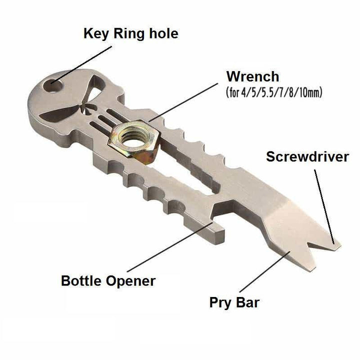 Stainless Steel Pocket Skull Multi-Tool Tools