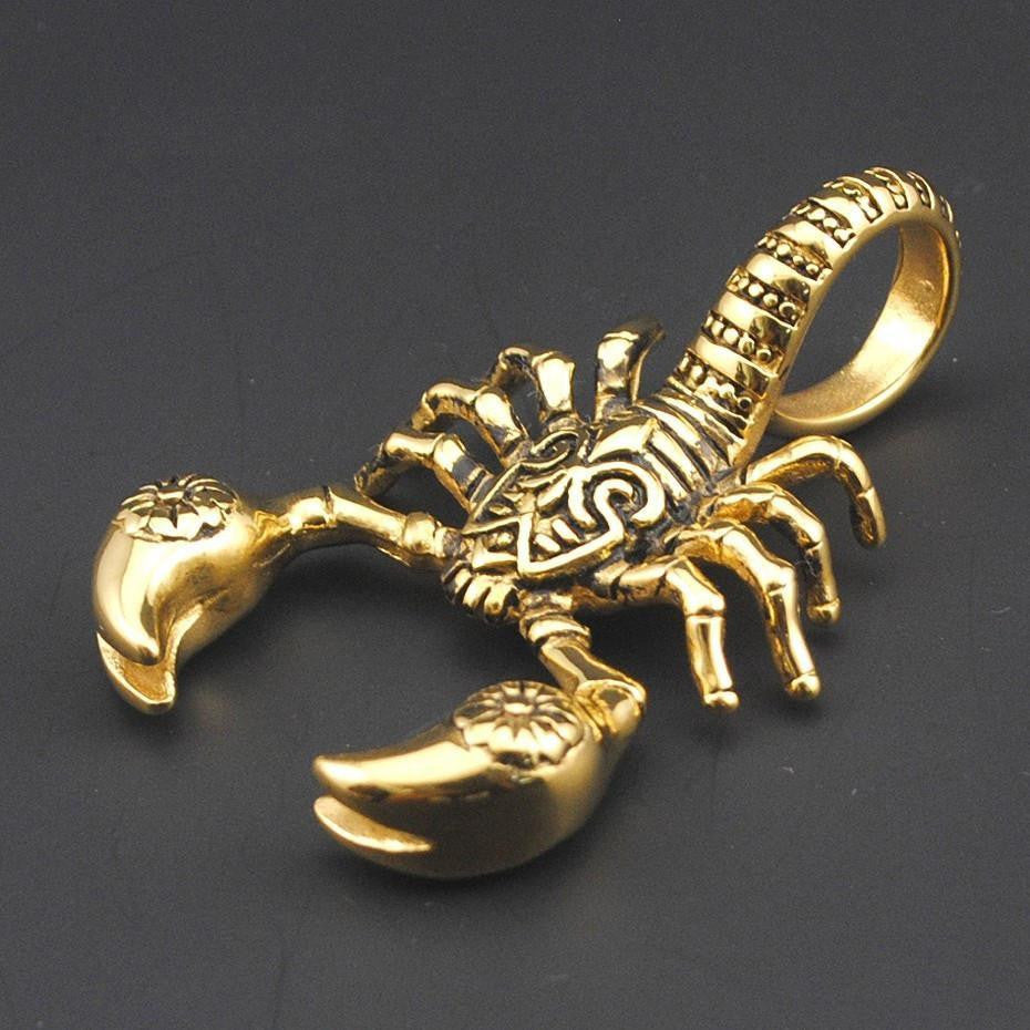 Stainless Steel Scorpion Pendant Gold Pendant