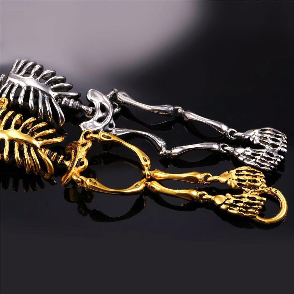 Stainless Steel Skeleton Bracelet Bracelets