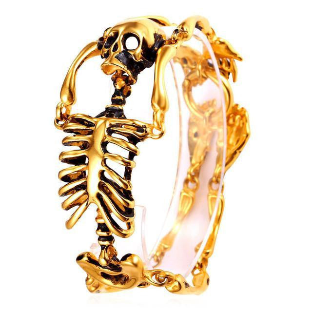 Stainless Steel Skeleton Bracelet Gold Bracelets