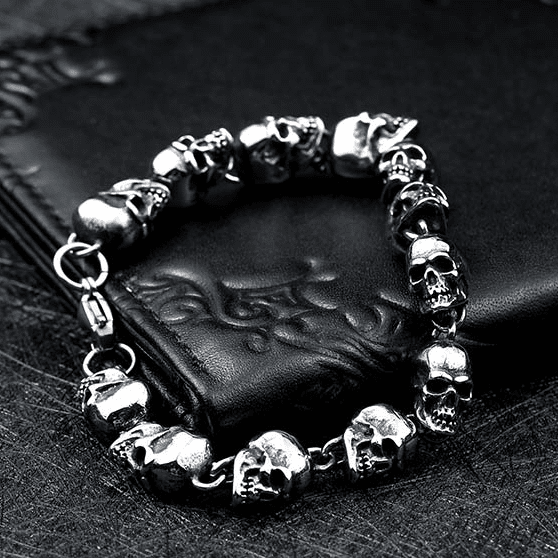 Stainless Steel Skull Chain Bracelet Bracelets