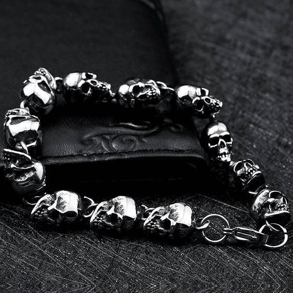 Stainless Steel Skull Chain Bracelet Bracelets