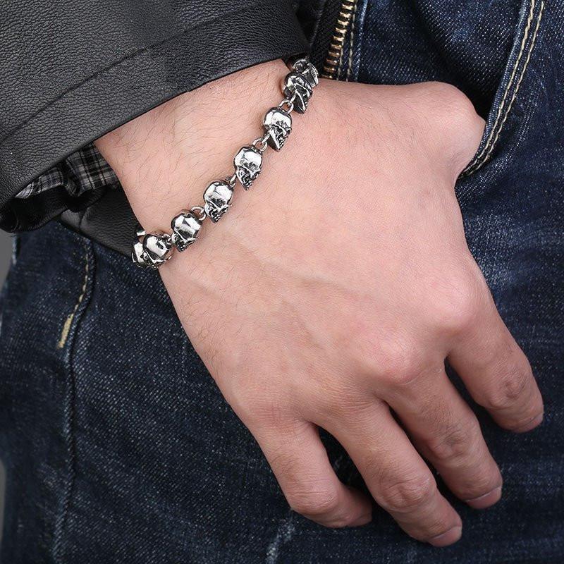 Stainless Steel Skull Chain Bracelet Bracelets