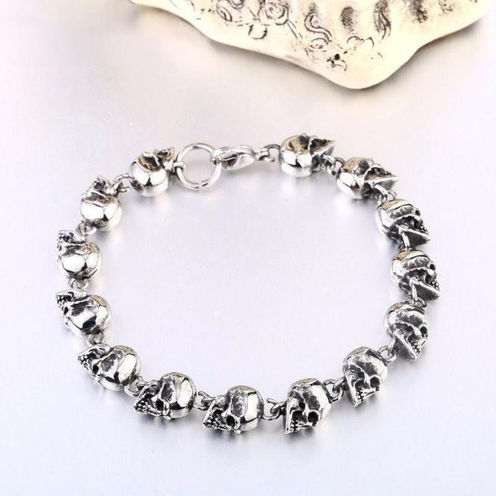 Stainless Steel Skull Chain Bracelet Bracelets