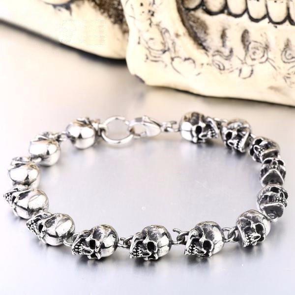 Stainless Steel Skull Chain Bracelet Bracelets