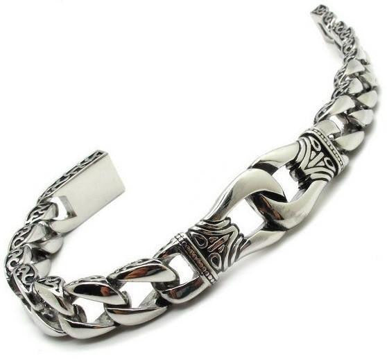 Stainless Steel Totem Curb Bracelet Bracelets