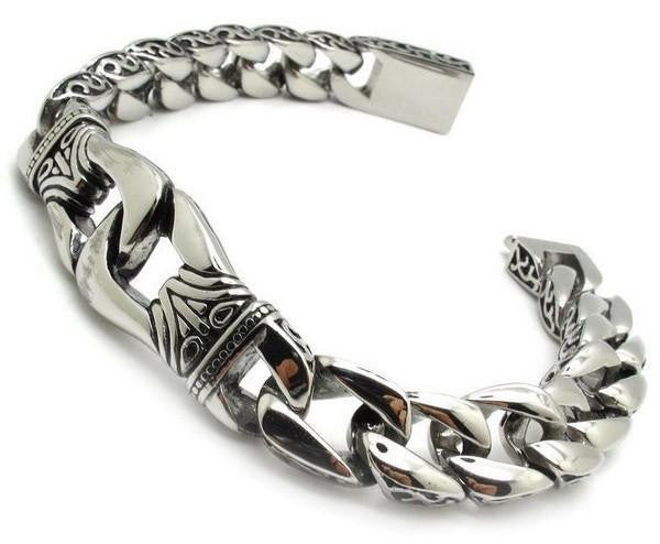 Stainless Steel Totem Curb Bracelet Bracelets