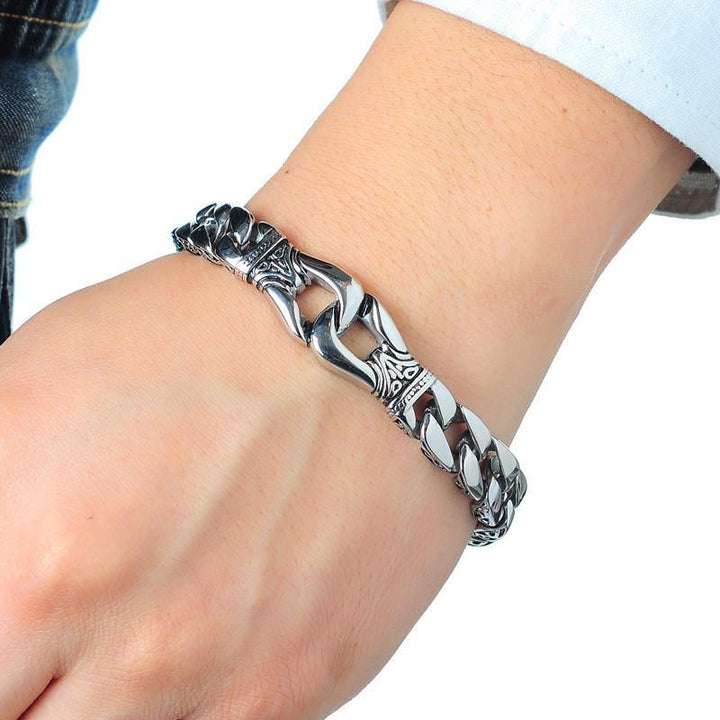 Stainless Steel Totem Curb Bracelet Bracelets