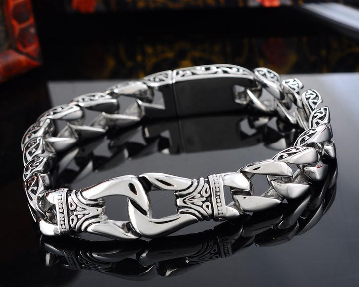 Stainless Steel Totem Curb Bracelet Bracelets