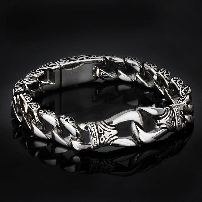 Stainless Steel Totem Curb Bracelet Bracelets