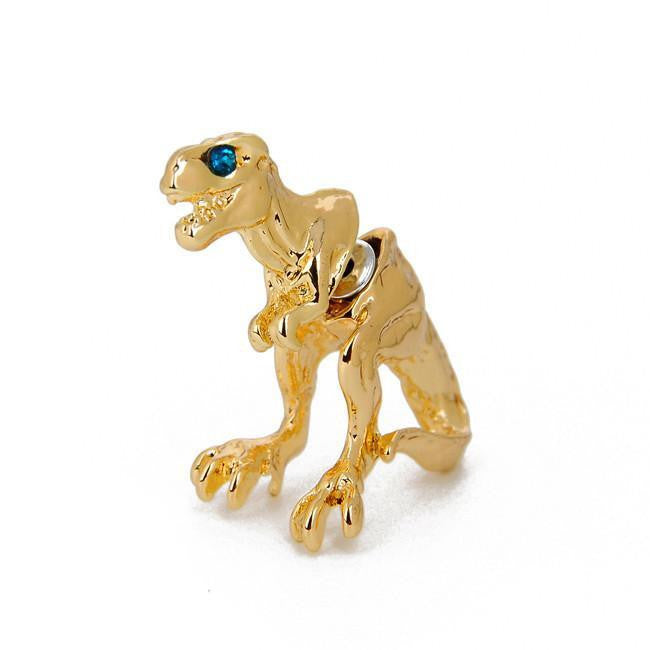 T-Rex Dinosaur Earrings Gold Earrings