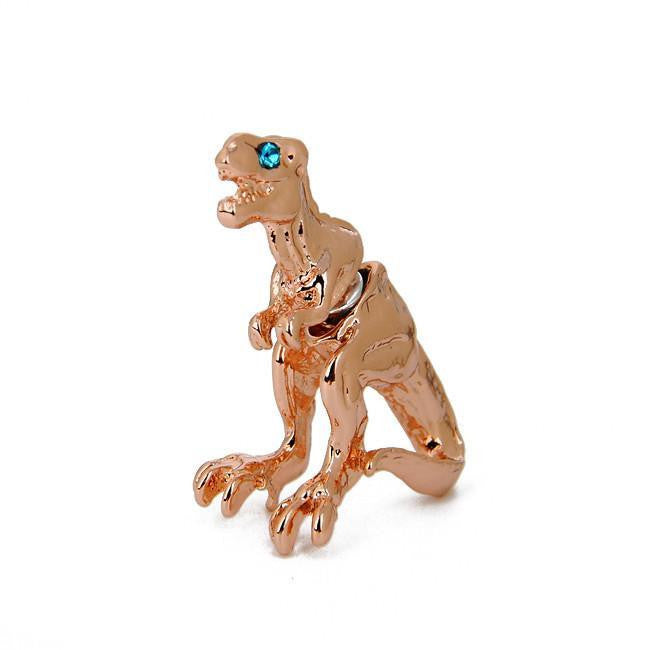 T-Rex Dinosaur Earrings Rose Gold Earrings