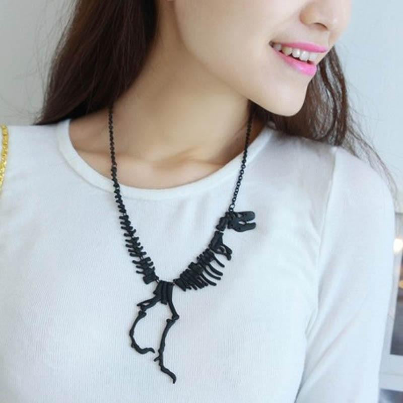 T-Rex Skeleton Necklace Necklaces