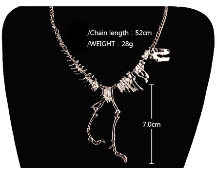 T-Rex Skeleton Necklace Necklaces